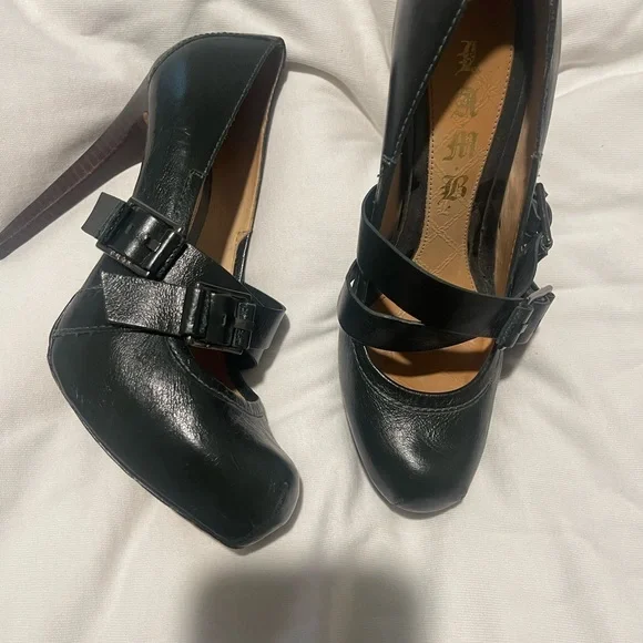 L.A.M.B. Gwen stefani stiletto heel leather Mary Jane shoes - Picture 3 of 9